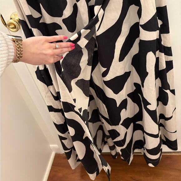 Abercrombie & Fitch One Shoulder Cut Out Maxi Dress Size XL Tall Pockets Coastal - Picture 10 of 13